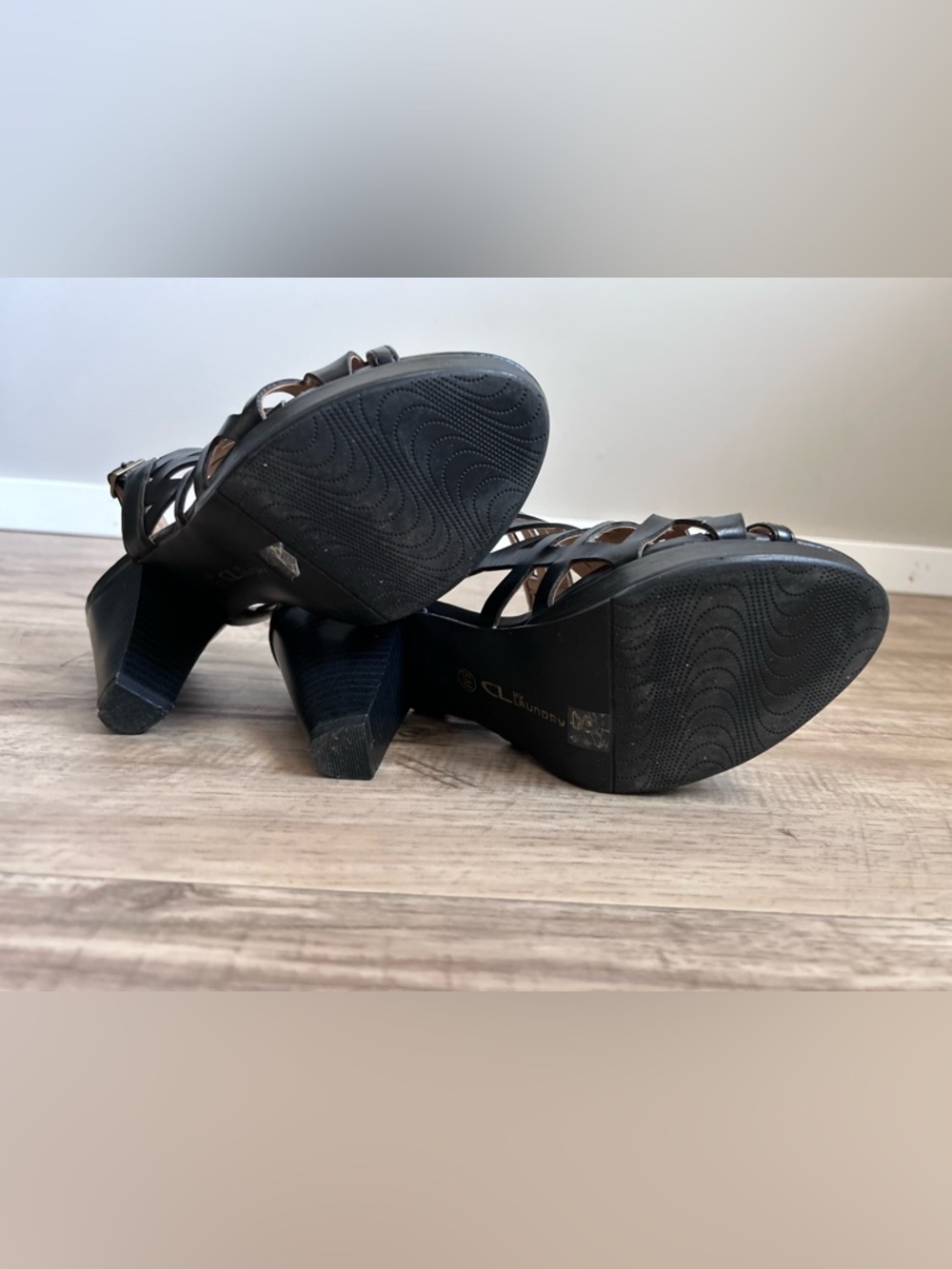 Chinese Laundry perp toe Black Cutout Slingback High Heel Sandals sexy date - Picture 2 of 8
